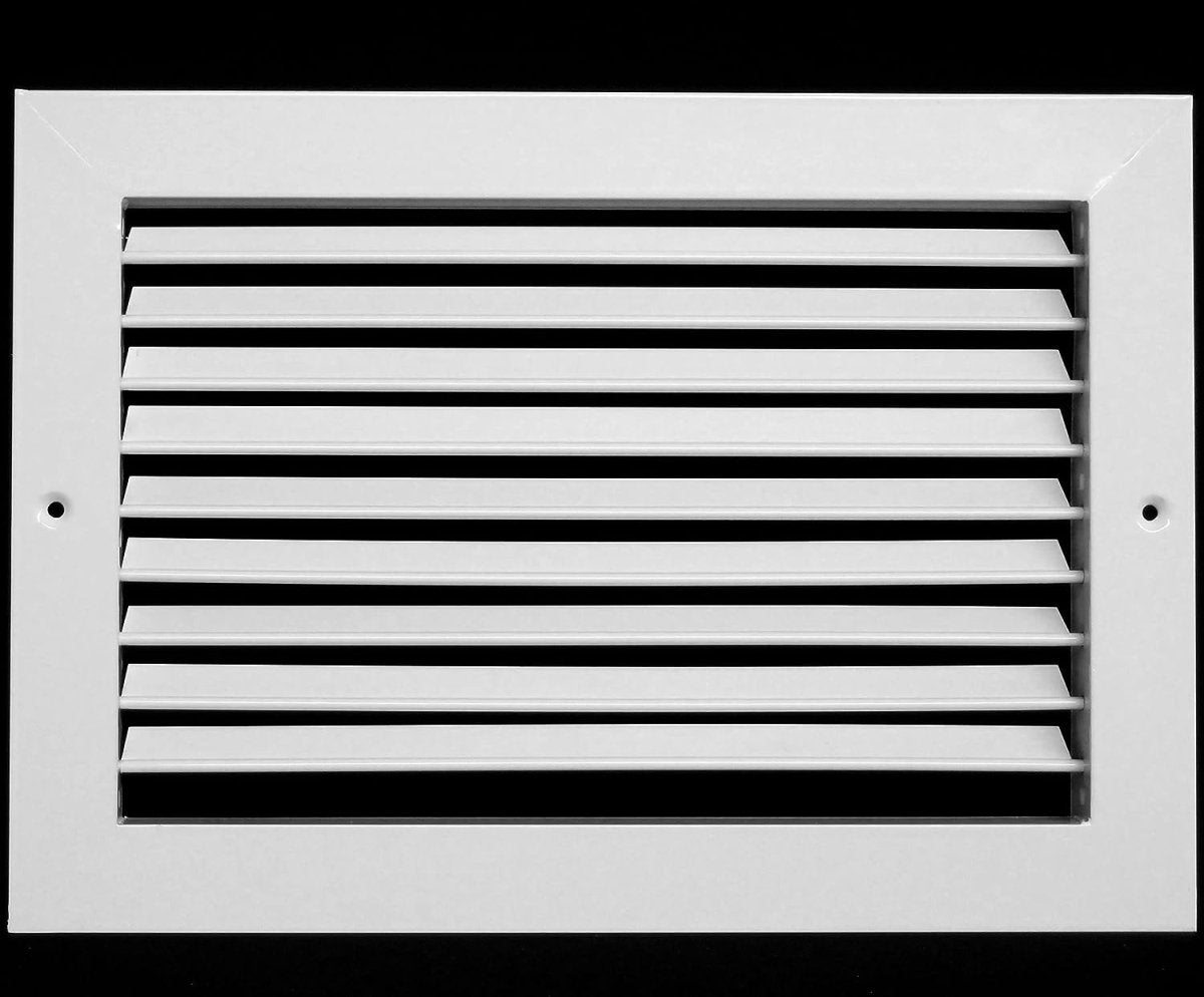 12&quot;w X 8&quot;h Aluminum Adjustable Return/Supply HVAC Air Grille - Full Control Horizontal Airflow Direction - HVAC PremiumRGADJ - 128 - HP