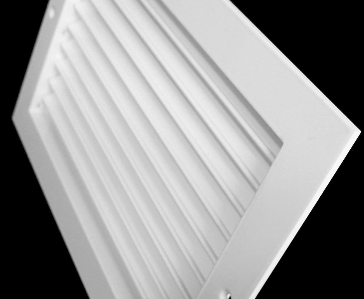 12&quot;w X 8&quot;h Aluminum Adjustable Return/Supply HVAC Air Grille - Full Control Horizontal Airflow Direction - HVAC PremiumRGADJ - 128 - HP