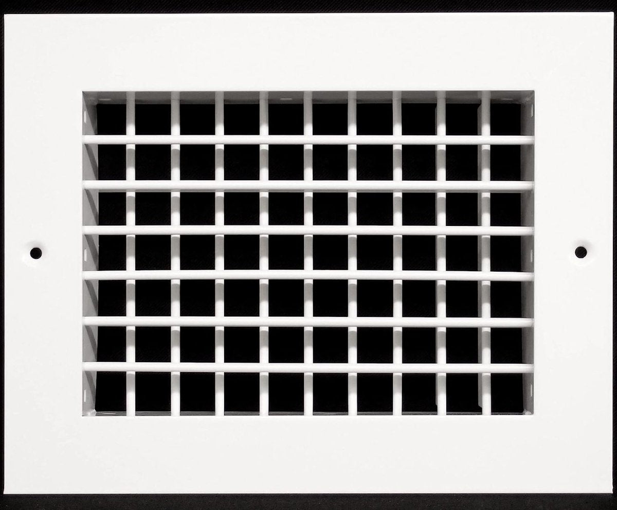 12"W X 8"H [Duct Opening] Aluminum Double Deflection Adjustable Air Supply HVAC Diffuser - [Outer Dimensions: 13.6"W X 9.6"H] - HVAC PremiumDDAG - A - 128