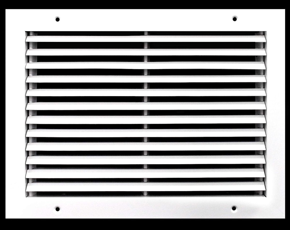 14" x 10" Steel Fixed Bar Return Grille - Sidewall and Ceiling - HVAC PremiumRG1410Steel FBA