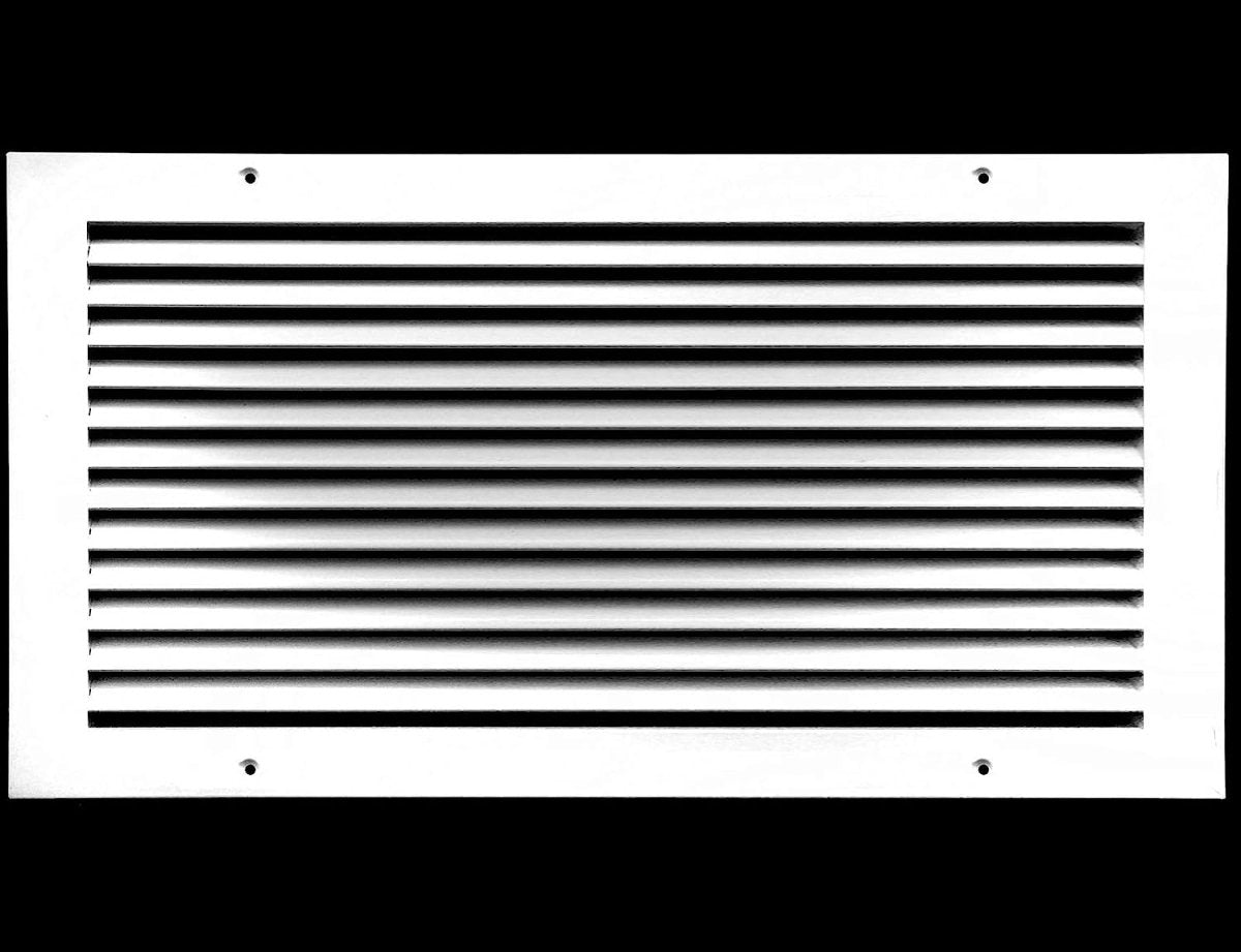 14"W X 10"H [Duct Opening] ALUMINUM RETURN GRILLE - EASY AIR FLOW - LINEAR BAR GRILLES [OUTER DIMENSIONS: 15.875"W X 11.875"H] - HVAC PremiumRG1410AL