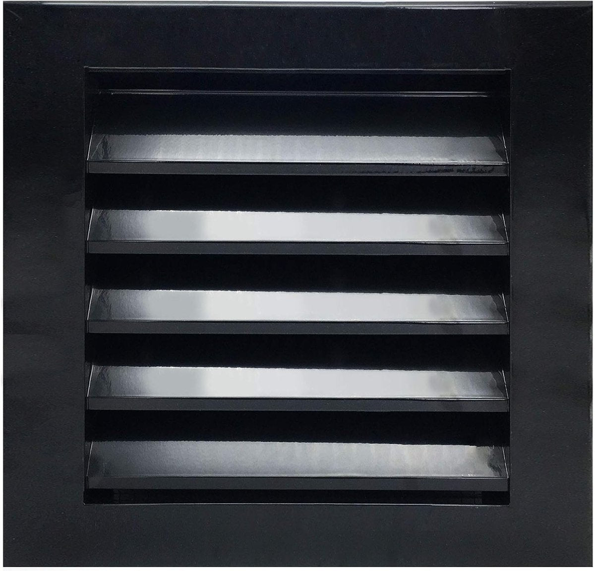 14"w X 14"h Aluminum Exterior Gable Louver Vent for Walls & Crawlspace - Weather - Resistant Air Grille with Screen Mesh - Black [Outer Dimensions 15.75"w x 15.75"h] - HVAC PremiumLO1414 BL