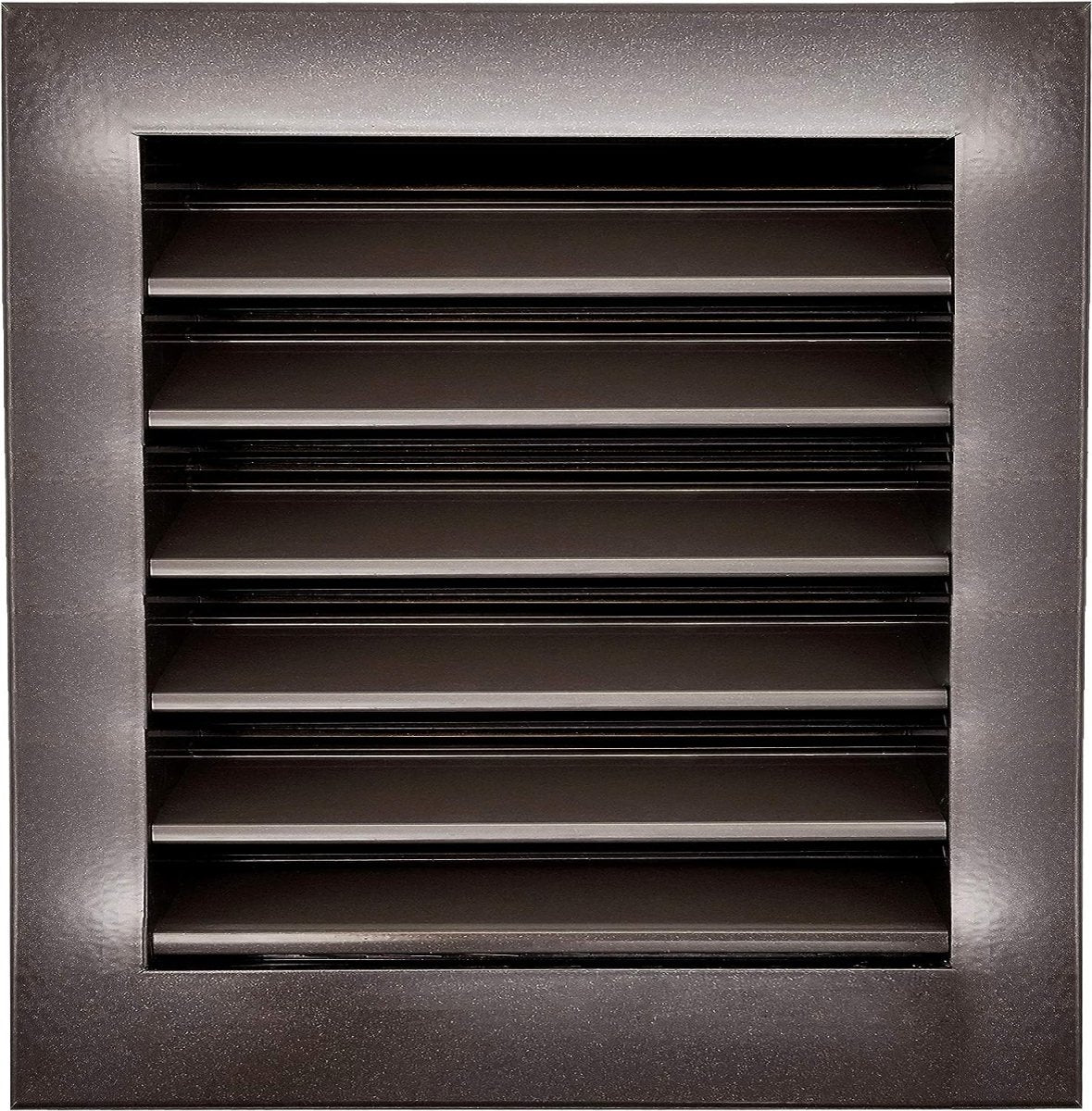 14"w X 14"h Aluminum Exterior Gable Louver Vent for Walls & Crawlspace - Weather - Resistant Air Grille with Screen Mesh - Brown [Outer Dimensions 15.75"w x 15.75"h] - HVAC PremiumLO1414 BR