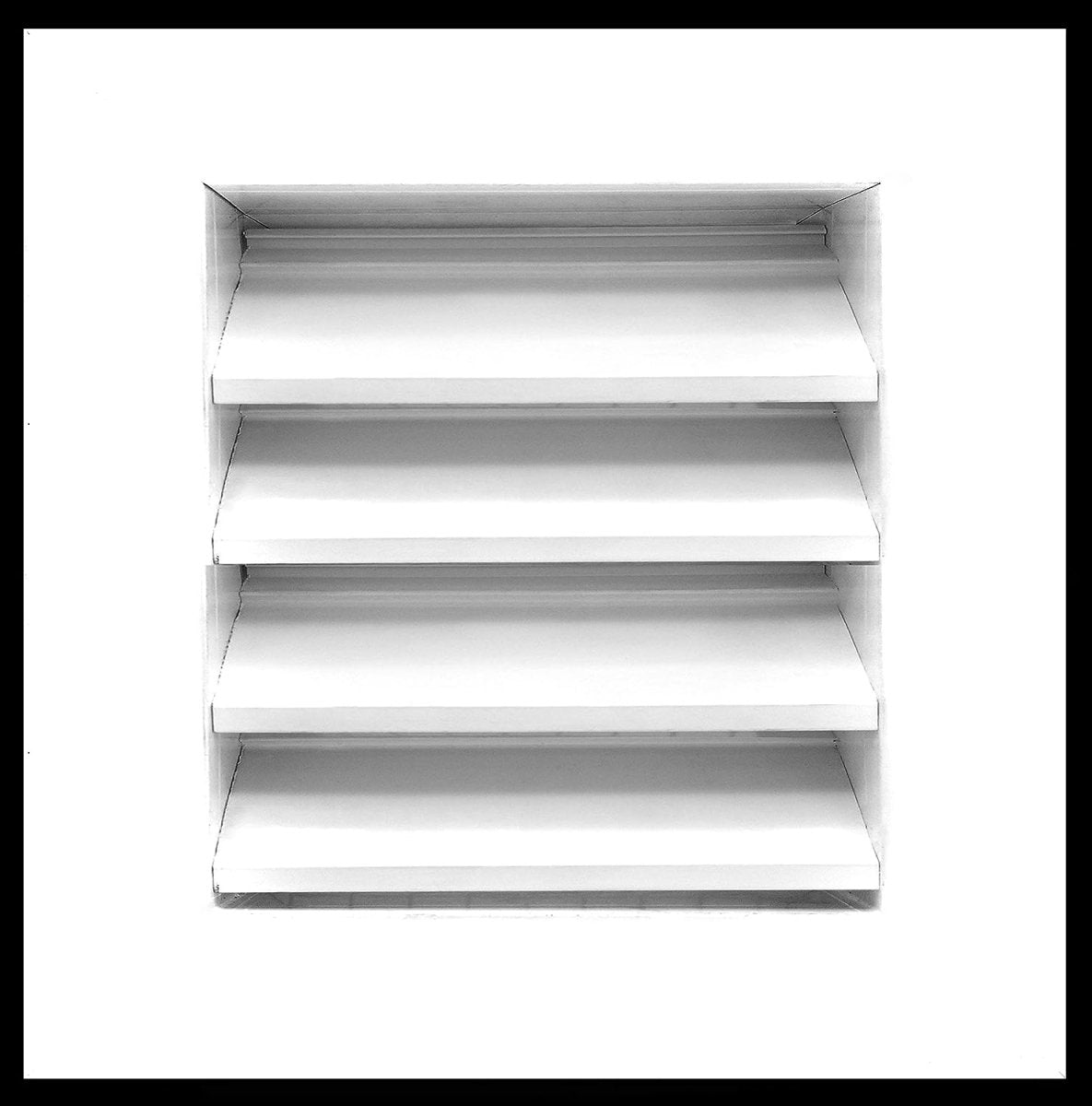 14"w X 6"h Aluminum Exterior Gable Louver Vent for Walls & Crawlspace - Weather - Resistant Air Grille with Screen Mesh - [Outer Dimensions 15.75"w x 7.75"h] - HVAC PremiumLO146WT
