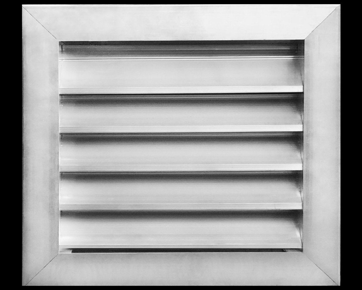 16"w X 12"h Aluminum Exterior Gable Louver Vent for Walls & Crawlspace - Weather - Resistant Air Grille with Screen Mesh - [Outer Dimensions 17.75"w x 13.75"h] - HVAC PremiumLO1612