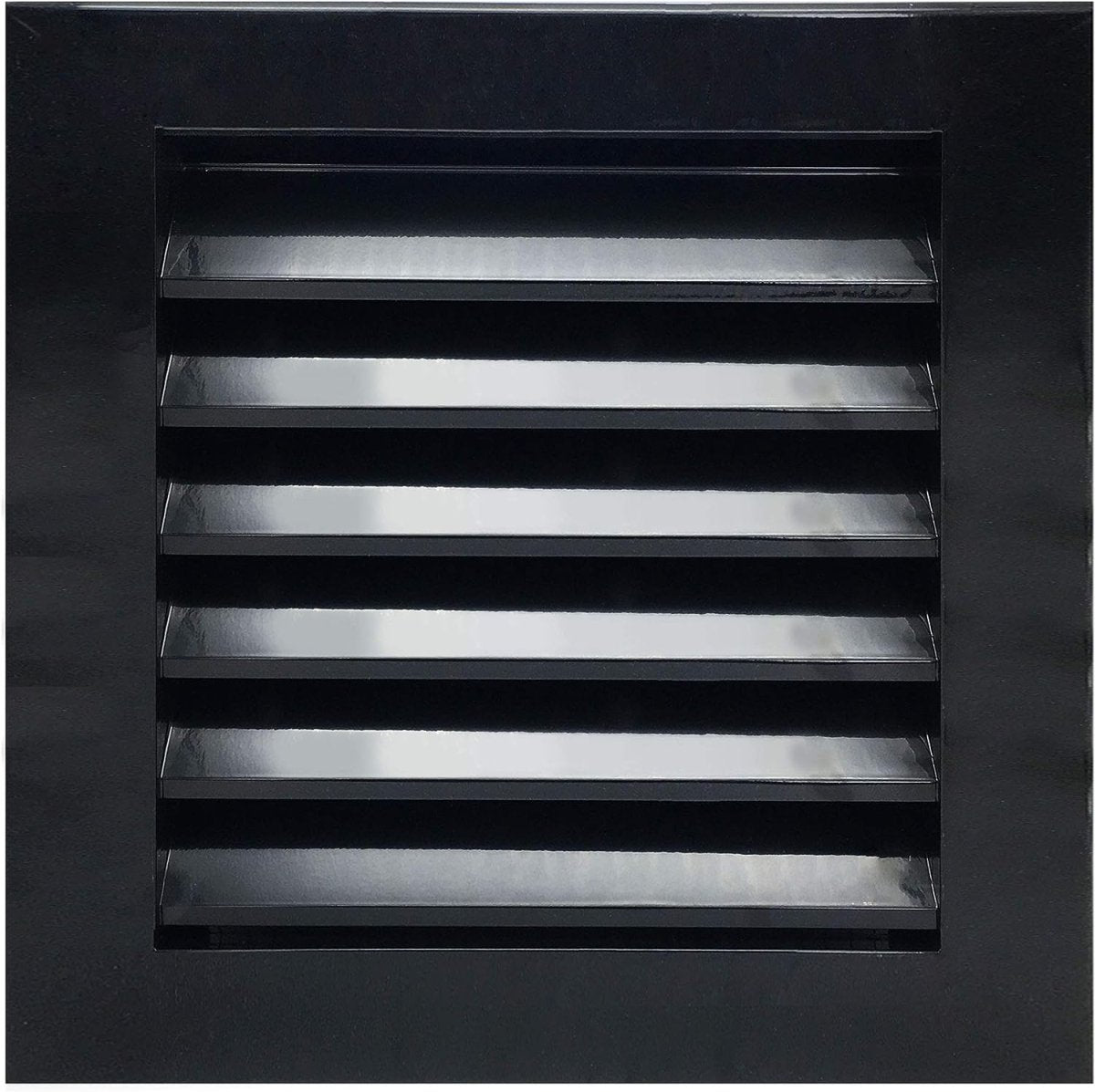 16"w X 16"h Aluminum Exterior Gable Louver Vent for Walls & Crawlspace - Weather - Resistant Air Grille with Screen Mesh - Black [Outer Dimensions 17.75"w x 17.75"h] - HVAC PremiumLO1616 BL