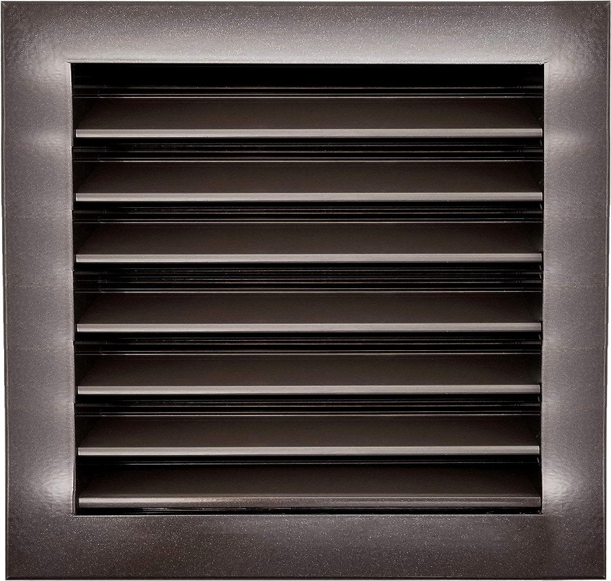 16"w X 16"h Aluminum Exterior Gable Louver Vent for Walls & Crawlspace - Weather - Resistant Air Grille with Screen Mesh - Brown [Outer Dimensions 17.75"w x 17.75"h] - HVAC PremiumLO1616 BR
