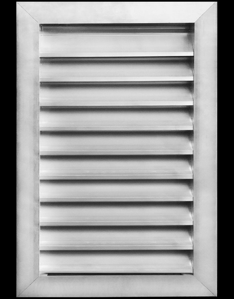 16"w X 22"h Aluminum Exterior Gable Louver Vent for Walls & Crawlspace - Weather - Resistant Air Grille with Screen Mesh - [Outer Dimensions 17.75"w x 23.75"h] - HVAC PremiumLO1622