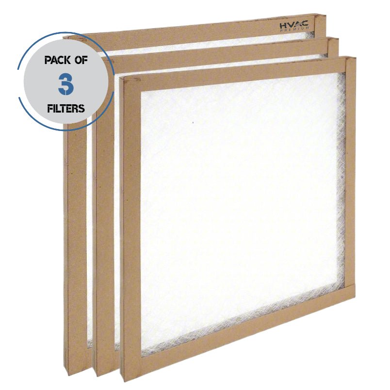 16x30x1 MERV 2 Non Pleated Air Filter Replacement Filters (Actual Size 15.75 x 29.75) - 3 Pack - HVAC PremiumFLTR M2 1630x3