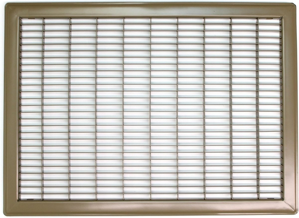 18&quot; X 36&quot; Or 36&quot; X 18&quot; Heavy Duty Floor Grille - Fixed Blades Air Grille - Brown [Outer Dimensions: 19.75 X 37.75] - HVAC PremiumFG1836 HP - 1