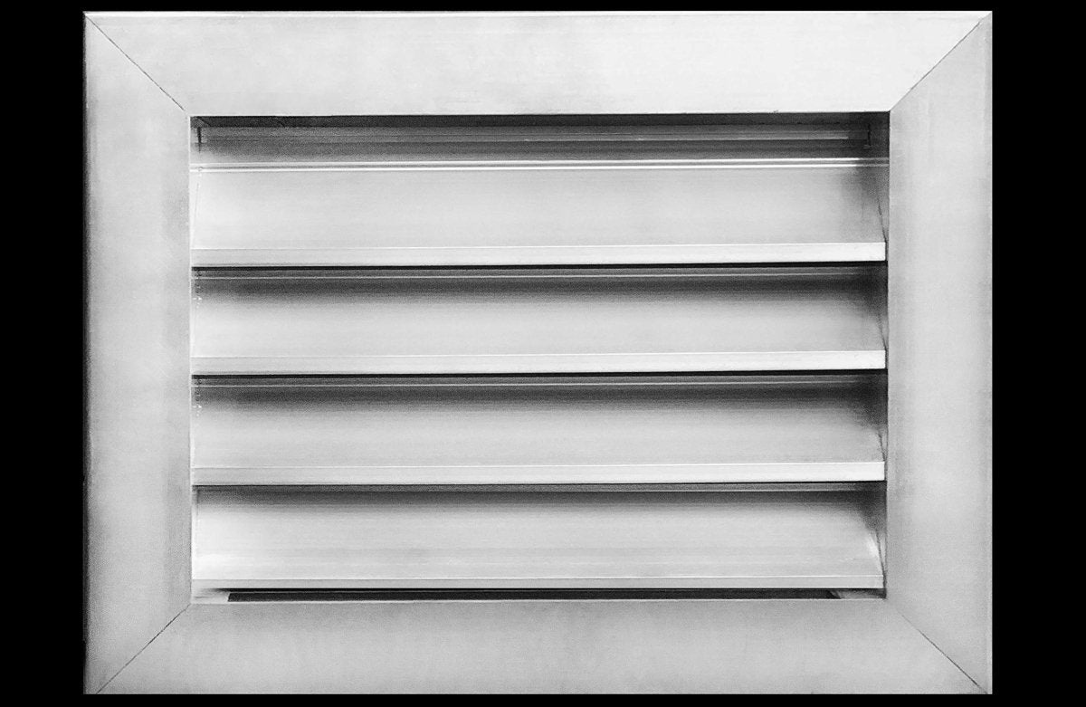 18"w X 10"h Aluminum Exterior Gable Louver Vent for Walls & Crawlspace - Weather - Resistant Air Grille with Screen Mesh - [Outer Dimensions 19.75"w x 11.75"h] - HVAC PremiumLO1810