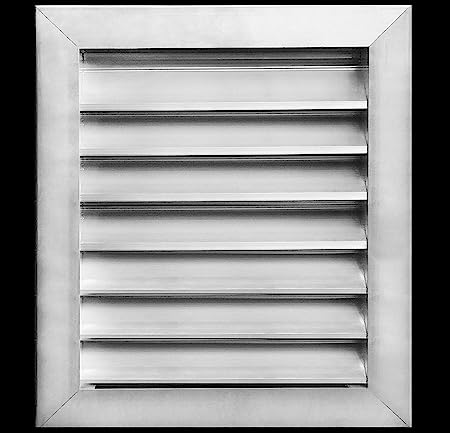 18"w X 16"h Aluminum Exterior Gable Louver Vent for Walls & Crawlspace - Weather - Resistant Air Grille with Screen Mesh - [Outer Dimensions 19.75"w x 17.75"h] - HVAC PremiumLO1816