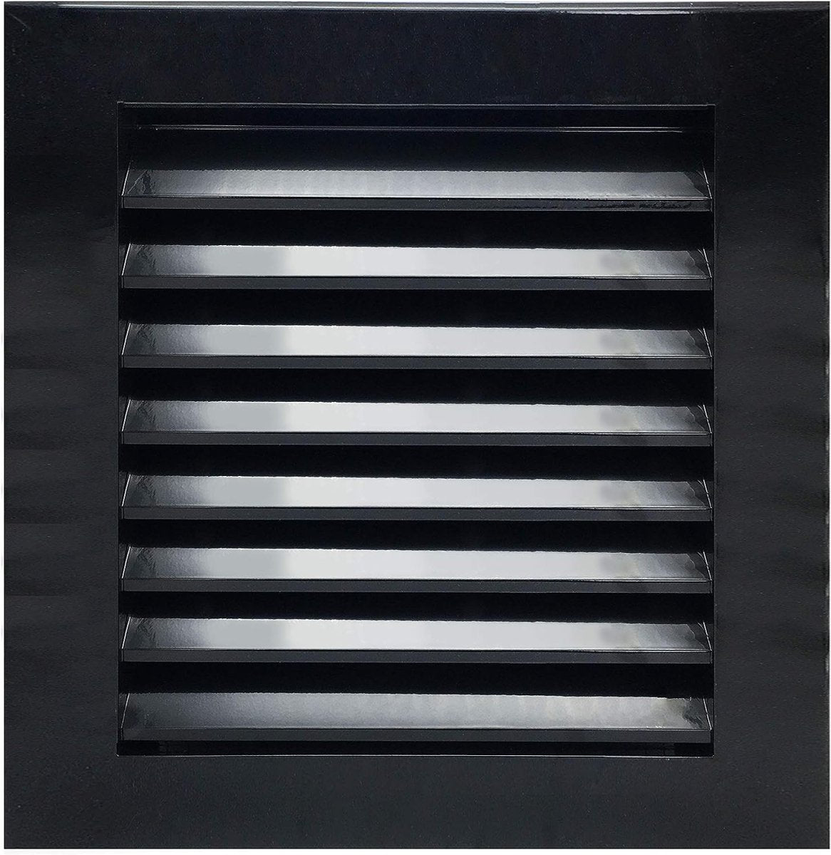 18"w X 18"h Aluminum Exterior Gable Louver Vent for Walls & Crawlspace - Weather - Resistant Air Grille with Screen Mesh - Black [Outer Dimensions 19.75"w x 19.75"h] - HVAC PremiumLO1818 BL