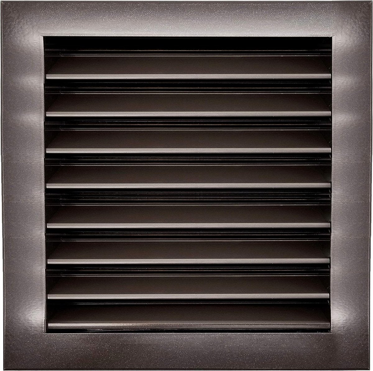 18"w X 18"h Aluminum Exterior Gable Louver Vent for Walls & Crawlspace - Weather - Resistant Air Grille with Screen Mesh - Brown [Outer Dimensions 19.75"w x 19.75"h] - HVAC PremiumLO1818 BR