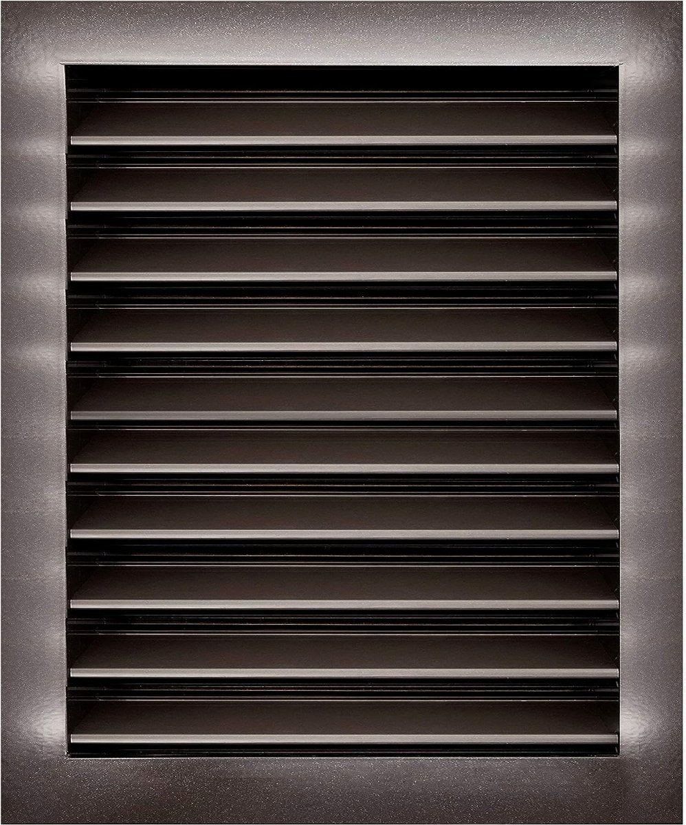 18"w X 24"h Aluminum Exterior Gable Louver Vent for Walls & Crawlspace - Weather - Resistant Air Grille with Screen Mesh - Brown [Outer Dimensions 19.75"w x 25.75"h] - HVAC PremiumLO1824 BR