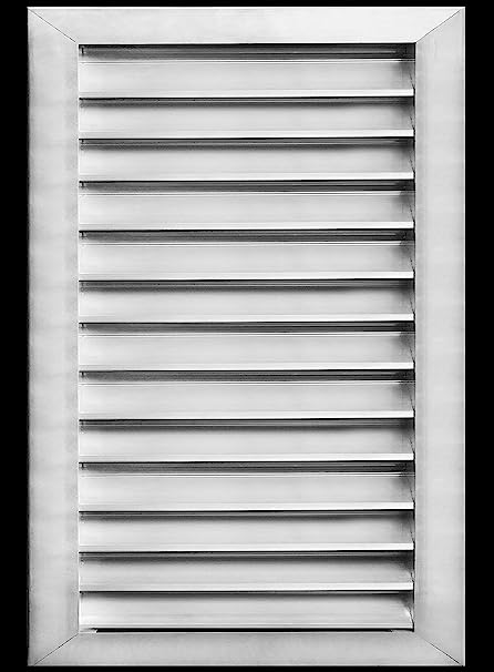 18"w X 24"h Aluminum Exterior Gable Louver Vent for Walls & Crawlspace - Weather - Resistant Air Grille with Screen Mesh - [Outer Dimensions 19.75"w x 25.75"h] - HVAC PremiumLO1824 - 1