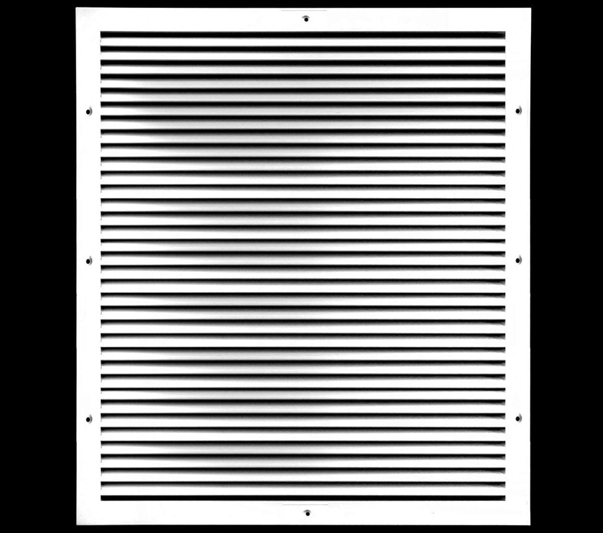 18"W X 30"H [Duct Opening] ALUMINUM RETURN GRILLE - EASY AIR FLOW - LINEAR BAR GRILLES [OUTER DIMENSIONS: 19.875"W X 31.875"H] - HVAC PremiumRG1830AL