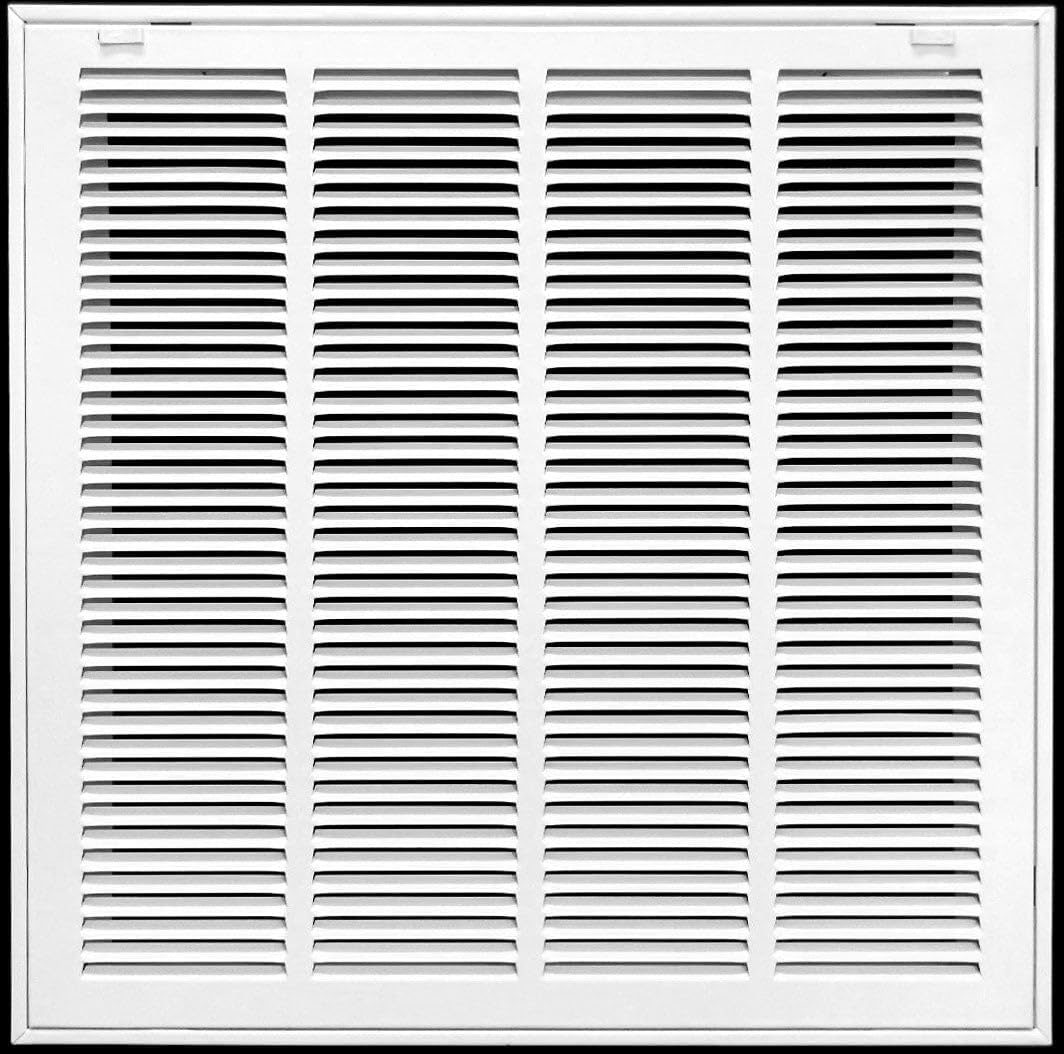20" X 20" Steel Return Air Filter Grille for 1" Filter - Fixed Hinged - [Outer Dimensions: 22 5/8" X 22 5/8"] - HVAC Premium190 20X20 FBA
