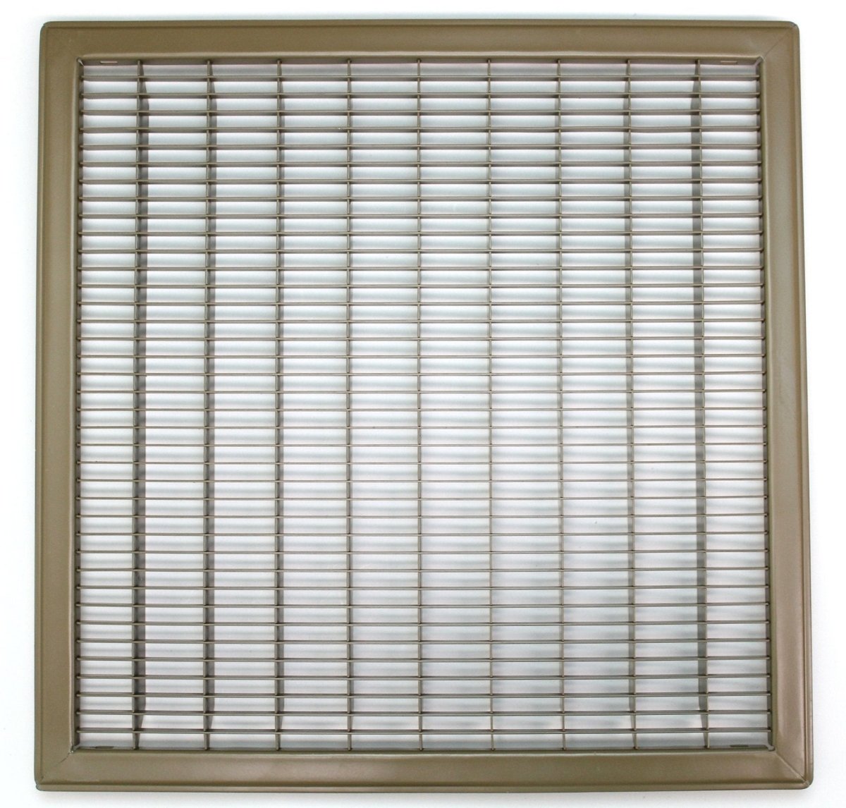 20" X 24" Or 24" X 20" Heavy Duty Floor Grille - Fixed Blades Air Grille - Brown [Outer Dimensions: 21.75 X 25.75] - HVAC PremiumFG2024 HP - 1