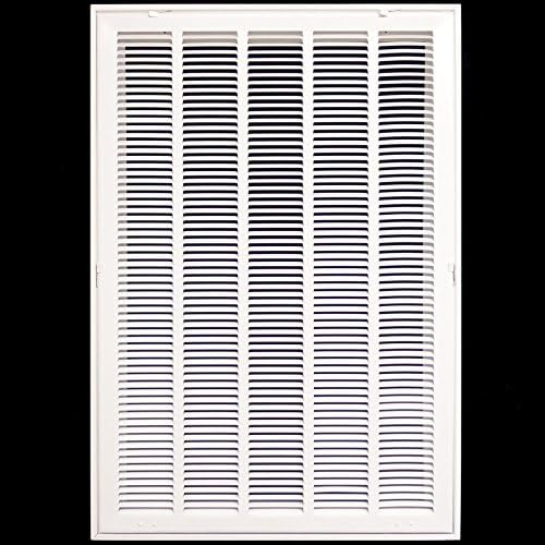 20" X 30" Steel Return Air Filter Grille for 1" Filter - Fixed Hinged - [Outer Dimensions: 22 5/8" X 32 5/8"] - HVAC Premium190 20X30 FBA