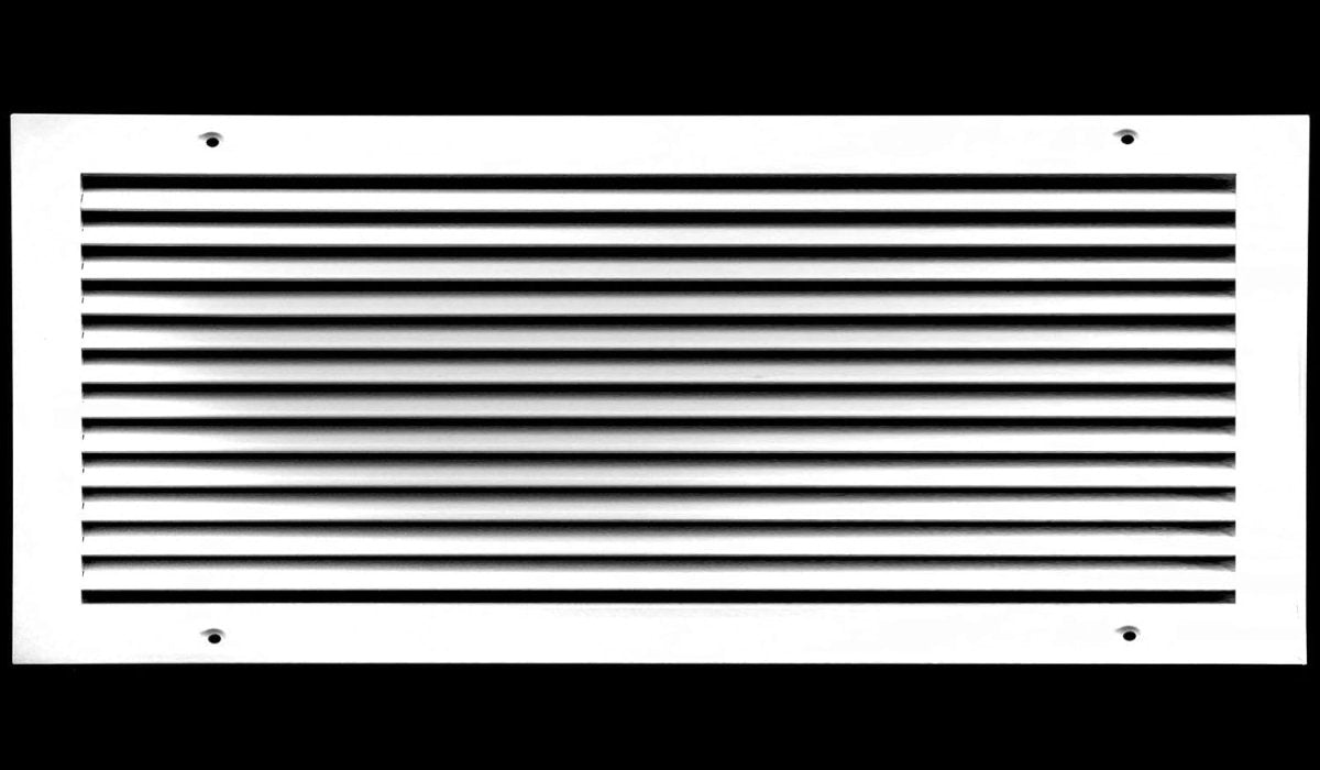 20"W X 12"H [Duct Opening] ALUMINUM RETURN GRILLE - EASY AIR FLOW - LINEAR BAR GRILLES [OUTER DIMENSIONS: 19.875"W X 13.875"H] - HVAC PremiumRG2012AL