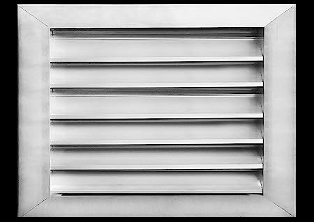 20"w X 14"h Aluminum Exterior Gable Louver Vent for Walls & Crawlspace - Weather - Resistant Air Grille with Screen Mesh - [Outer Dimensions 21.75"w x 15.75"h] - HVAC PremiumLO2014