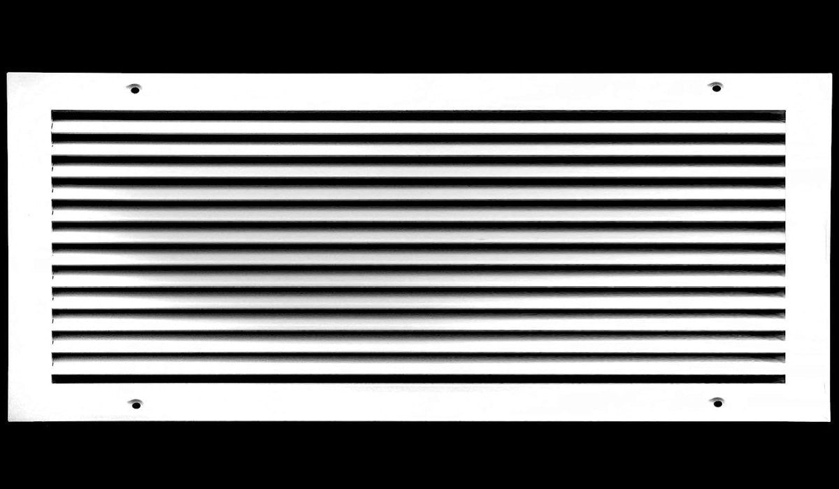20"W X 14"H [Duct Opening] ALUMINUM RETURN GRILLE - Easy Air Flow - Linear Bar Grilles [Outer Dimensions: 21.875"W X 15.875"H] - HVAC PremiumRG2014AL
