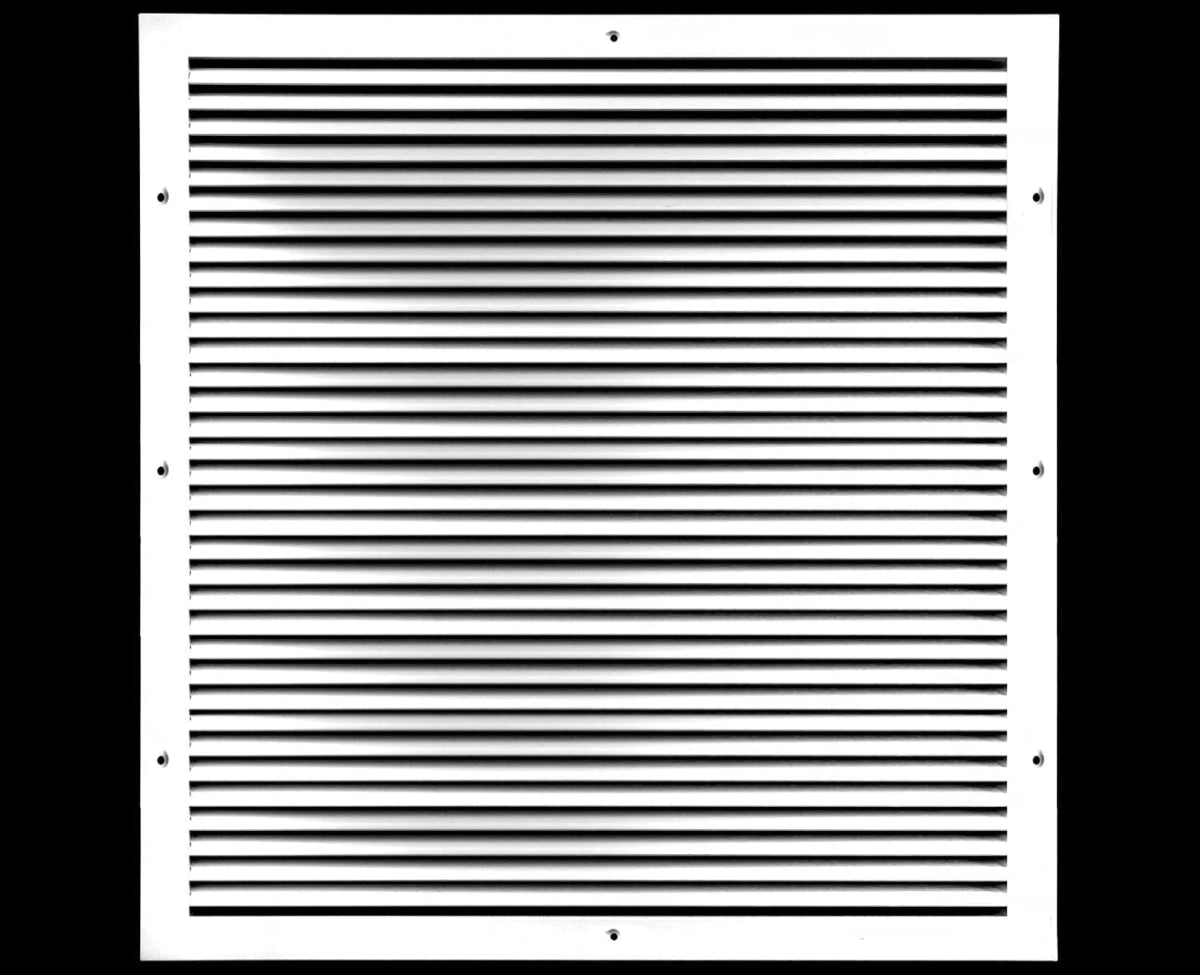 20"W X 25"H [Duct Opening] ALUMINUM RETURN GRILLE - Easy Air Flow - Linear Bar Grilles [Outer Dimensions: 21.875"W X 26.875"H] - HVAC PremiumRG2025AL