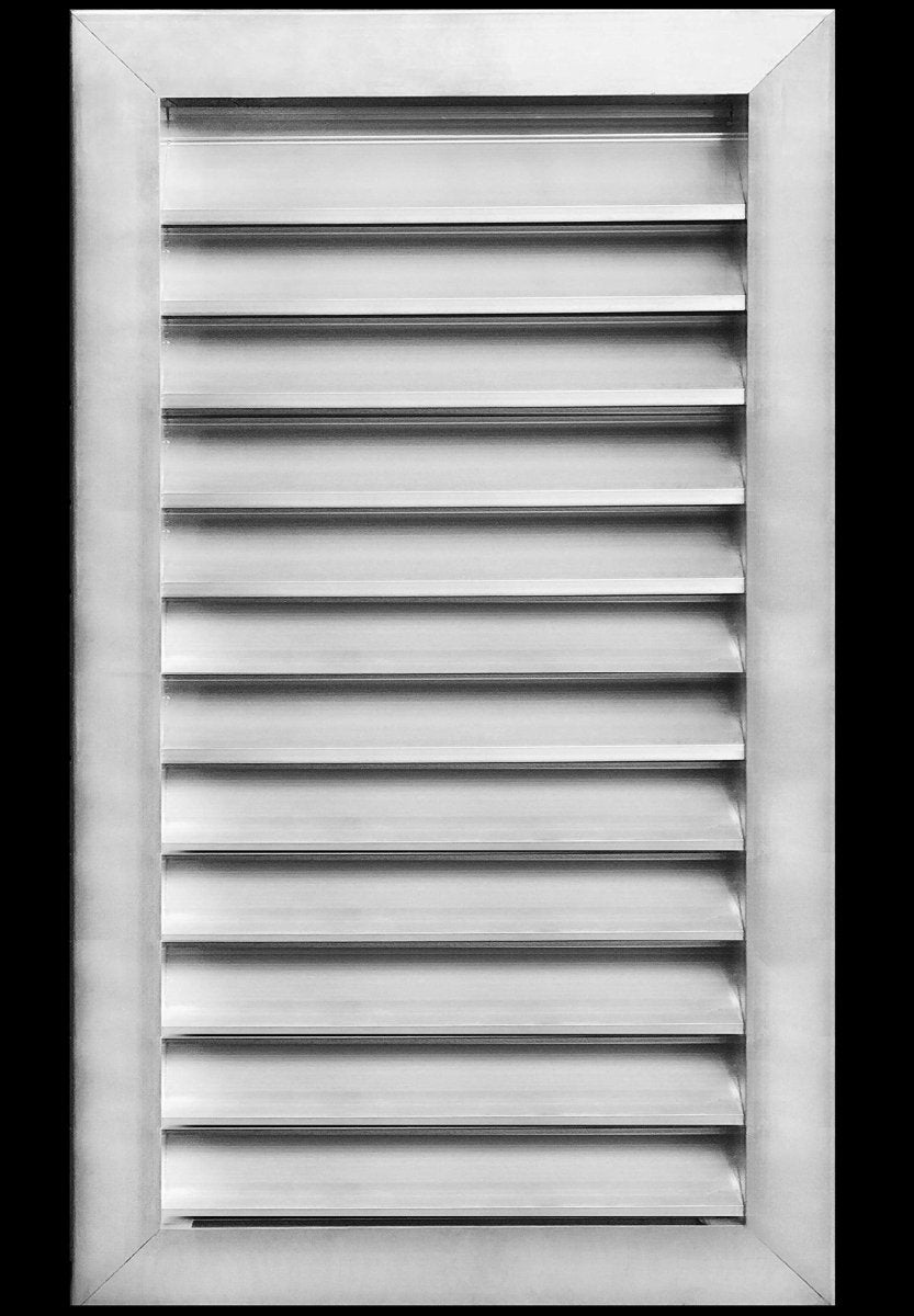 20"w X 28"h Aluminum Exterior Gable Louver Vent for Walls & Crawlspace - Weather - Resistant Air Grille with Screen Mesh - [Outer Dimensions 21.75"w x 29.75"h] - HVAC PremiumLO2028