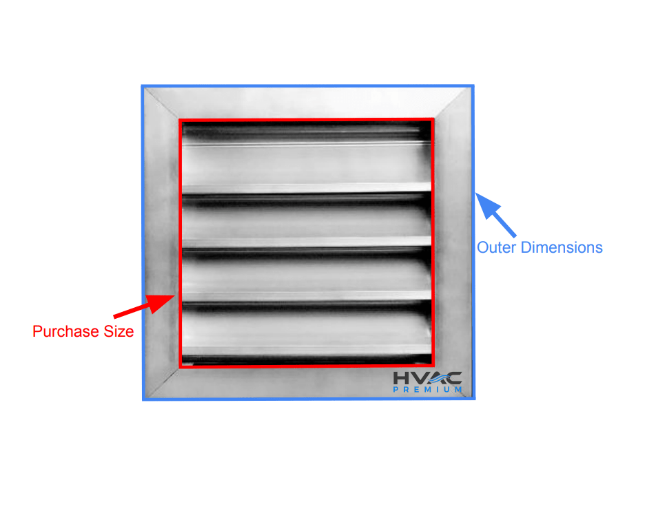 20&quot;w X 36&quot;h Aluminum Exterior Gable Louver Vent for Walls &amp; Crawlspace - Weather - Resistant Air Grille with Screen Mesh - [Outer Dimensions 21.75&quot;w x 37.75&quot;h] - HVAC PremiumLO2036