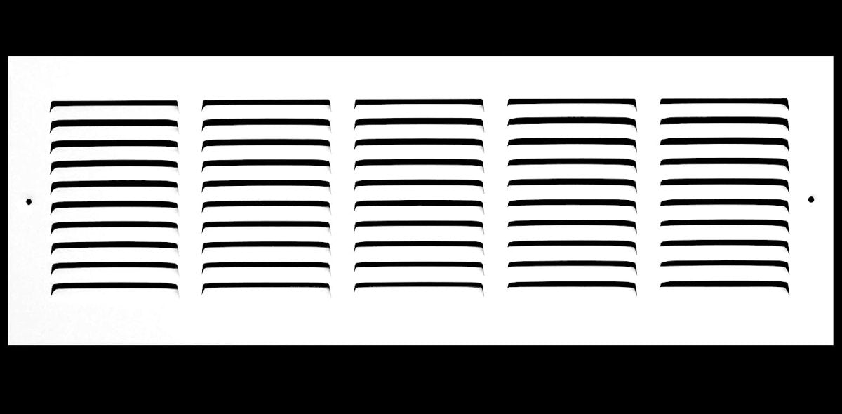 20"W X 6"H [Duct Opening] Steel Air Vent Return Grille - HVAC VENT DUCT COVER DIFFUSER - [Outer Dimensions: 21.75"W X 7.75"H] - HVAC Premium170 20X06 FBA