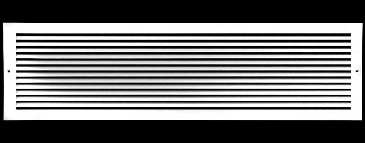 20"W X 8"H [Duct Opening] ALUMINUM RETURN GRILLE - EASY AIR FLOW - LINEAR BAR GRILLES [OUTER DIMENSIONS: 19.875"W X 9.875"H] - HVAC PremiumRG208AL