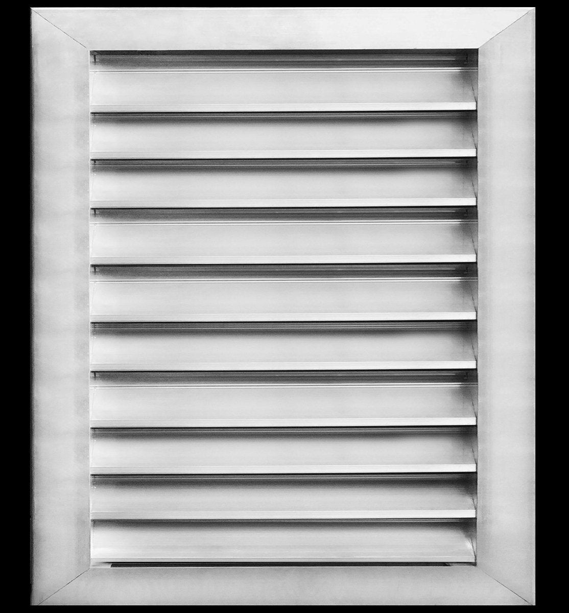 22"w X 24"h Aluminum Exterior Gable Louver Vent for Walls & Crawlspace - Weather - Resistant Air Grille with Screen Mesh - [Outer Dimensions 23.75"w x 25.75"h] - HVAC PremiumLO2224