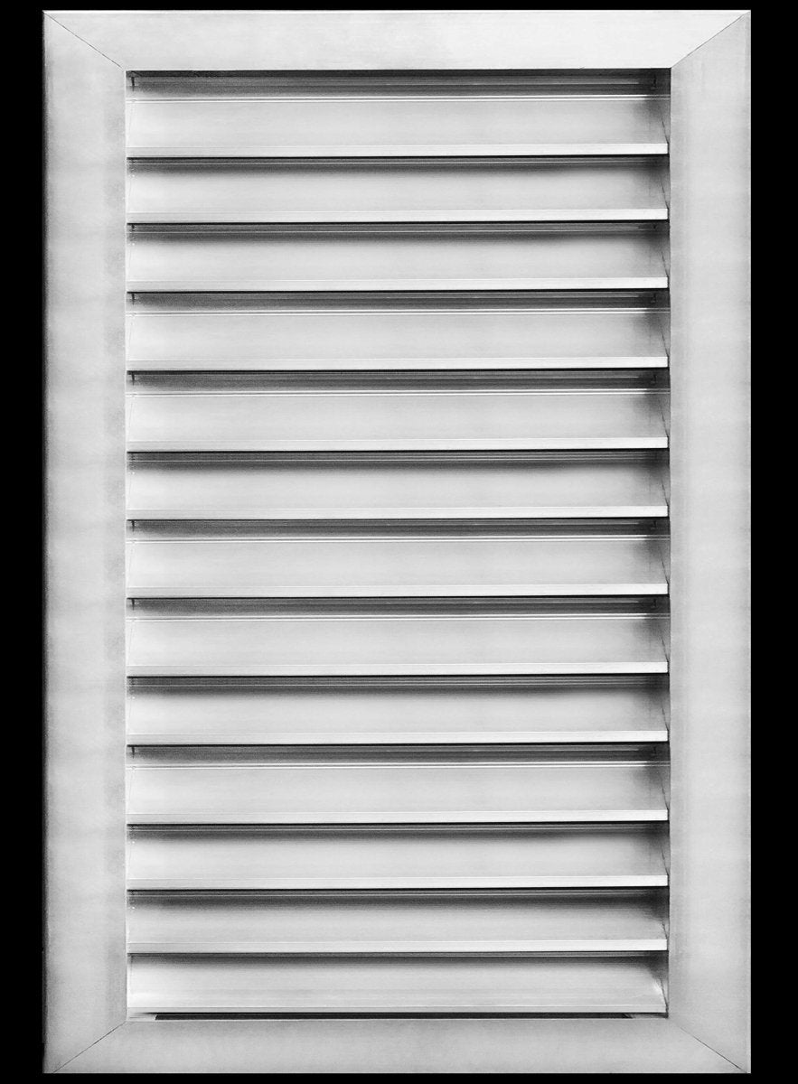 22"w X 26"h Aluminum Exterior Gable Louver Vent for Walls & Crawlspace - Weather - Resistant Air Grille with Screen Mesh - [Outer Dimensions 23.75"w x 27.75"h] - HVAC PremiumLO2226