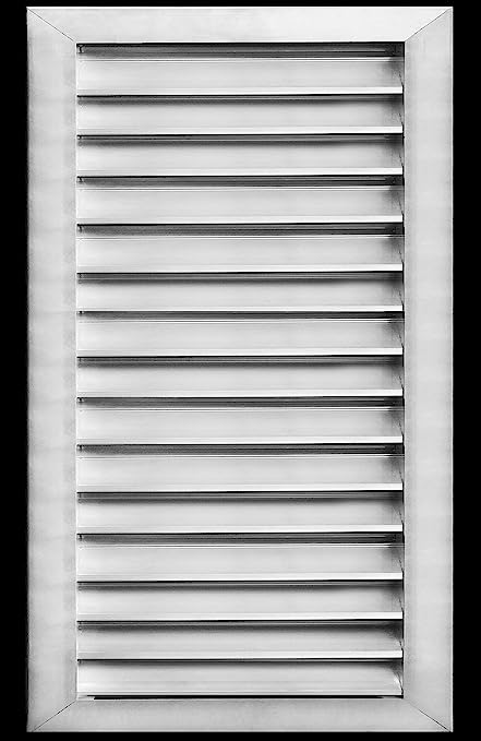 22"w X 36"h Aluminum Exterior Gable Louver Vent for Walls & Crawlspace - Weather - Resistant Air Grille with Screen Mesh - [Outer Dimensions 23.75"w x 37.75"h] - HVAC PremiumLO2236