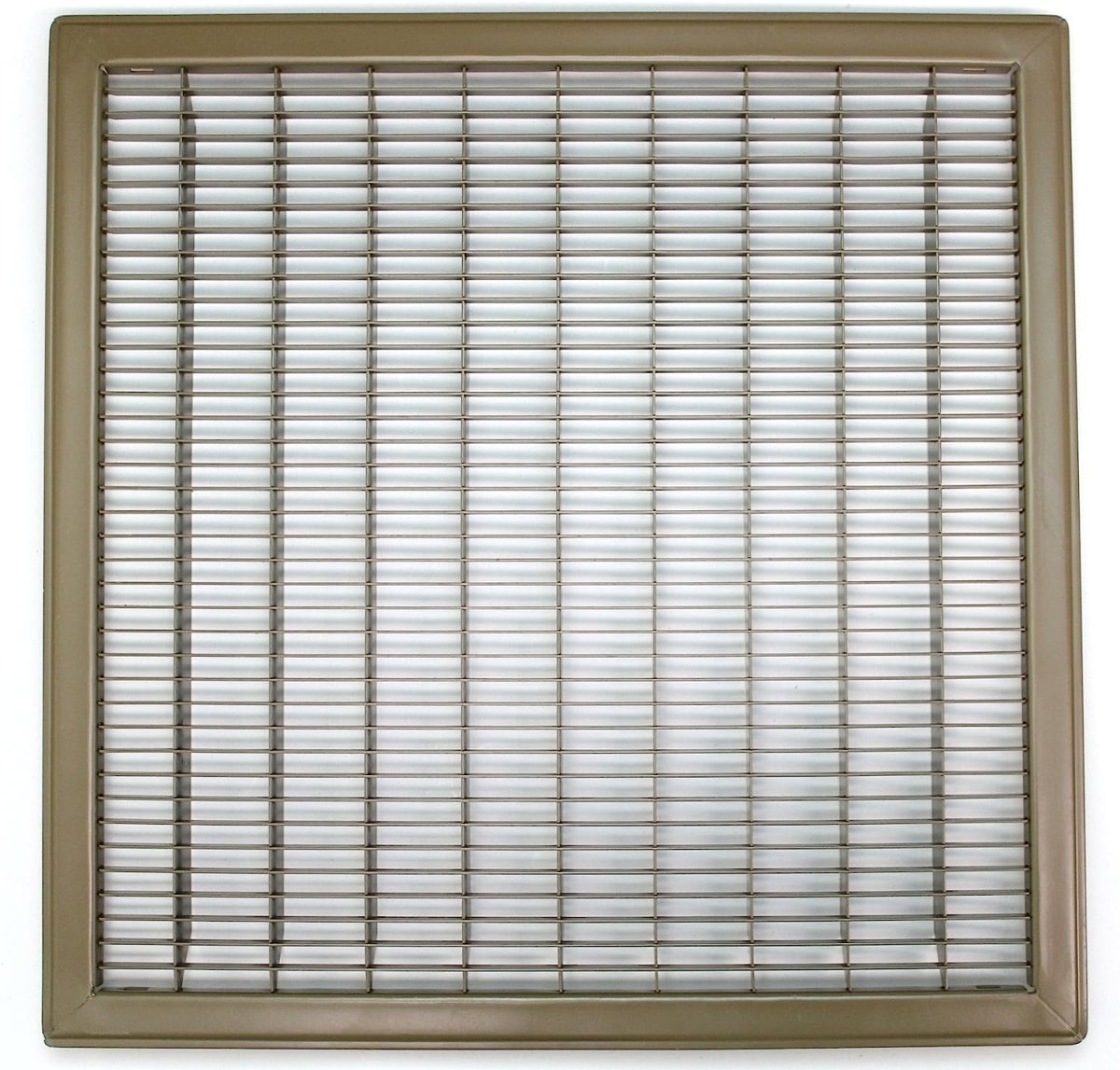 24" X 24" Heavy Duty Floor Grille - Fixed Blades Air Grille - Brown [Outer Dimensions: 25.75 X 25.75] - HVAC PremiumFG2424 HP - 1