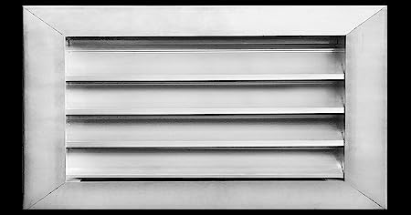 24"w X 12"h Aluminum Exterior Gable Louver Vent for Walls & Crawlspace - Weather - Resistant Air Grille with Screen Mesh - [Outer Dimensions 25.75"w x 13.75"h] - HVAC PremiumLO2412 - 1