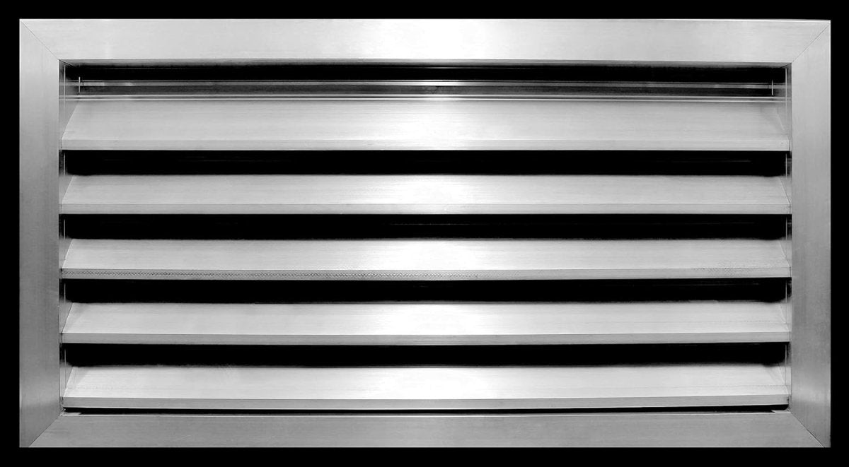 24"w X 18"h Aluminum Exterior Gable Louver Vent for Walls & Crawlspace - Weather - Resistant Air Grille with Screen Mesh - [Outer Dimensions 25.75"w x 19.75"h] - HVAC PremiumLO2418 - 1