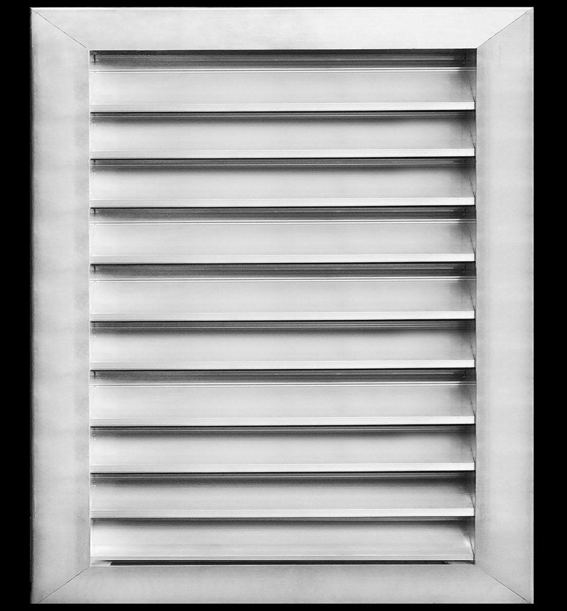 24"w X 26"h Aluminum Exterior Gable Louver Vent for Walls & Crawlspace - Weather - Resistant Air Grille with Screen Mesh - [Outer Dimensions 25.75"w x 27.75"h] - HVAC PremiumLO2426