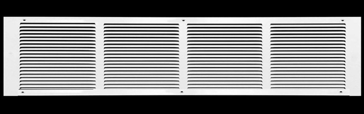 24"W X 4"H [Duct Opening] Steel Air Vent Return Grille - HVAC VENT DUCT COVER DIFFUSER - [Outer Dimensions: 25.75"W X 5.75"H] - HVAC Premium170 24X04 FBA
