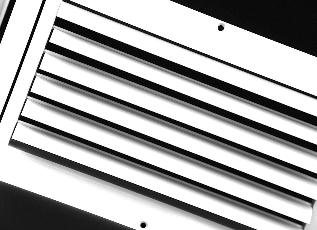 24&quot;W X 6&quot;H [Duct Opening] 3 - Way Aluminum Curved Blade Adjustable Air Supply HVAC Diffuser [Outer Dimensions: 25.75&quot;W X 7.75&quot;H] - HVAC PremiumCADJB3 - C - 246