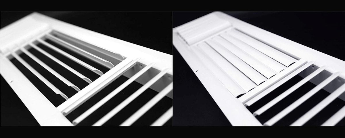 24&quot;W X 6&quot;H [Duct Opening] 3 - Way Aluminum Curved Blade Adjustable Air Supply HVAC Diffuser [Outer Dimensions: 25.75&quot;W X 7.75&quot;H] - HVAC PremiumCADJB3 - C - 246