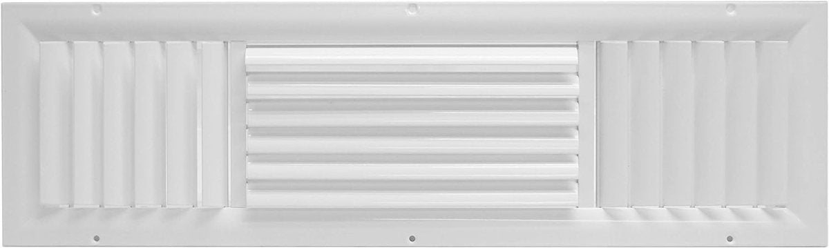 24&quot;W X 6&quot;H [Duct Opening] 3 - Way Aluminum Curved Blade Adjustable Air Supply HVAC Diffuser [Outer Dimensions: 25.75&quot;W X 7.75&quot;H] - HVAC PremiumCADJB3 - C - 246