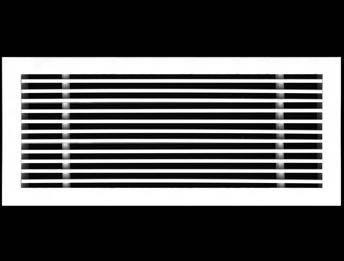 24"W X 6"H [Duct Opening] Linear Aluminum Clip - On Bar Return Air Grille [Outer Dimensions: 25.25"W x 7.25"H] - HVAC PremiumLR246