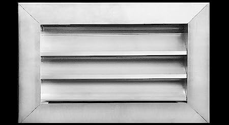 24"w X 8"h Aluminum Exterior Gable Louver Vent for Walls & Crawlspace - Weather - Resistant Air Grille with Screen Mesh - [Outer Dimensions 25.75"w x 9.75"h] - HVAC PremiumLO248