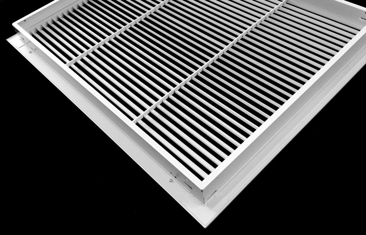 25&quot; X 25&quot; ALUMINUM RETURN FILTER GRILLE FOR 1&quot; FILTER - EASY AIR FLOW - LINEAR BAR GRILLES - HVAC PremiumRFG2525AL