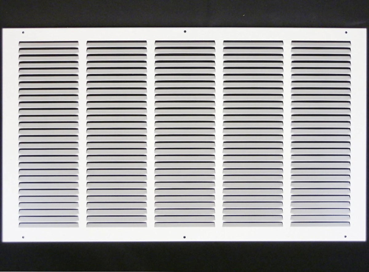 25"W X 12"H [Duct Opening] Steel Air Vent Return Grille - HVAC VENT DUCT COVER DIFFUSER - [Outer Dimensions: 26.75"W X 13.75"H] - HVAC Premium170 25X12 FBA