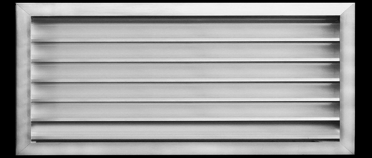 26"w X 14"h Aluminum Exterior Gable Louver Vent for Walls & Crawlspace - Weather - Resistant Air Grille with Screen Mesh - [Outer Dimensions 27.75"w x 15.75"h] - HVAC PremiumLO2614