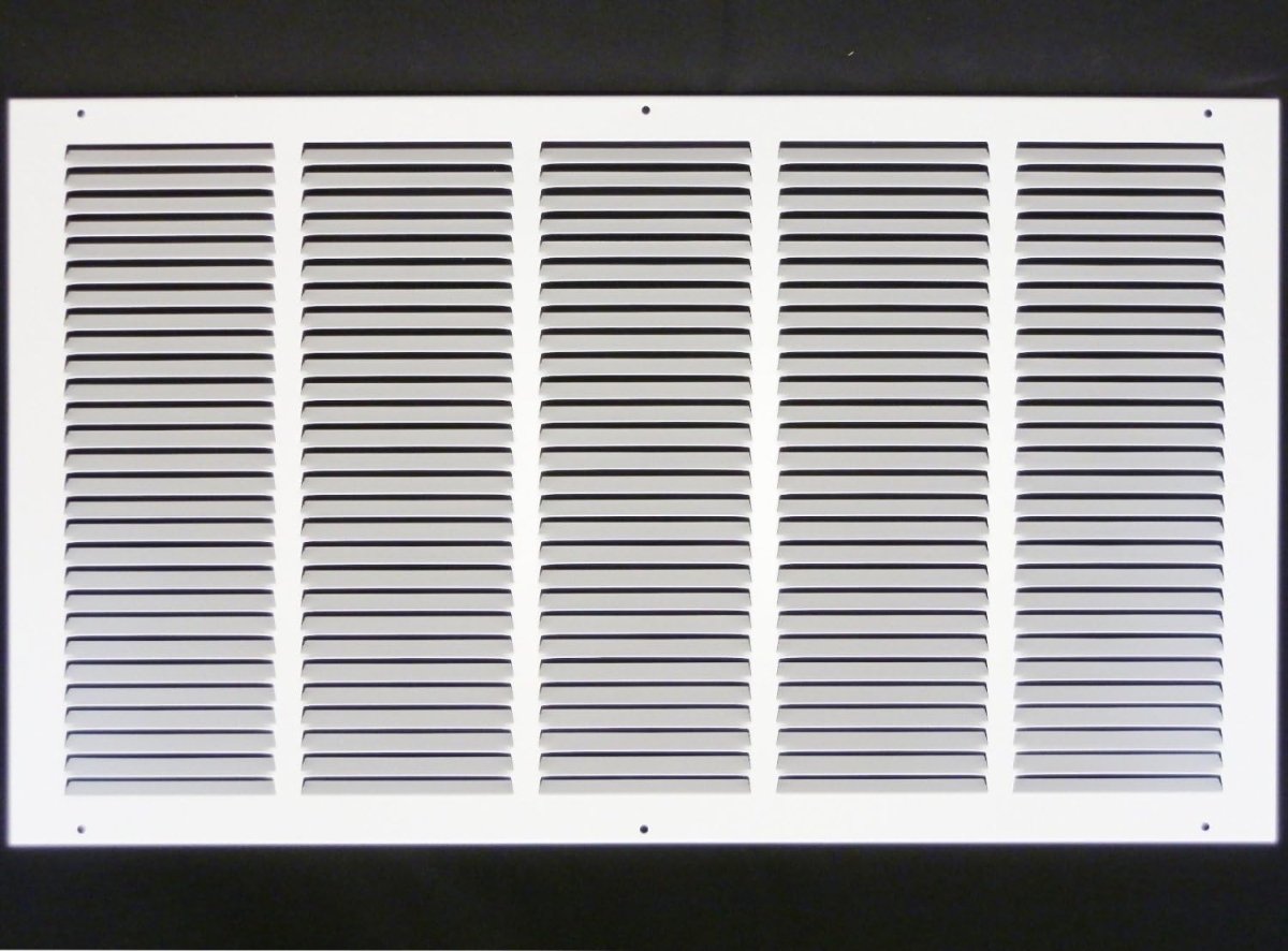 26"W X 16"H [Duct Opening] Steel Air Vent Return Grille - HVAC VENT DUCT COVER DIFFUSER - [Outer Dimensions: 27.75"W X 17.75"H] - HVAC Premium170 26X16 FBA