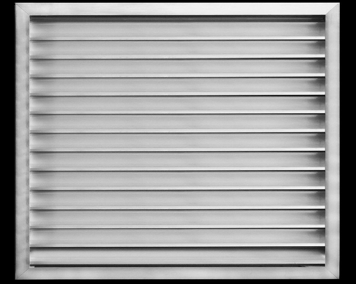 26"w X 26"h Aluminum Exterior Gable Louver Vent for Walls & Crawlspace - Weather - Resistant Air Grille with Screen Mesh - [Outer Dimensions 27.75"w x 27.75"h] - HVAC PremiumLO2626